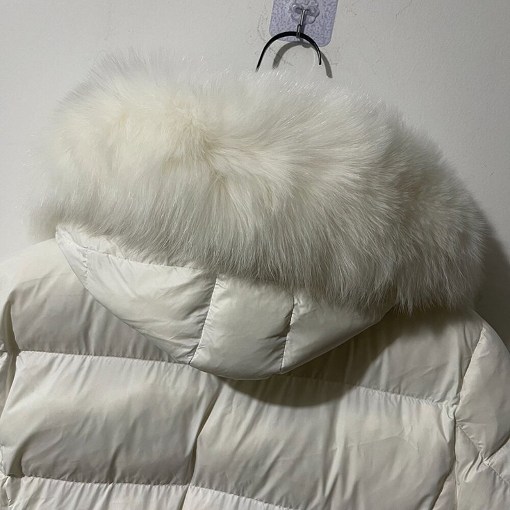 Moncler Boed Hooded Shearling-Trimmed Short Down Jacket - Picture 10 of 11